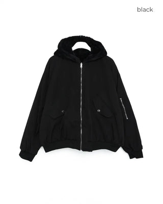 Oversized fur blouson