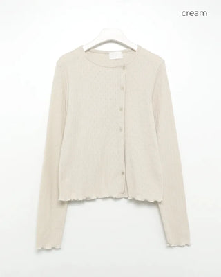 Side-button pointe cardigan
