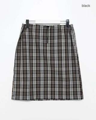 Checked midi skirt