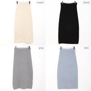 Knit long skirt