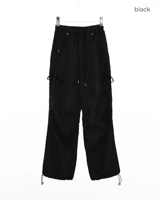 Side Shirring Ribbon Cargo Pants