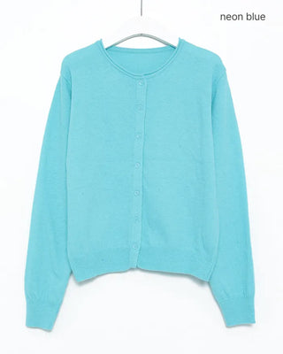 Roll neck wool cardigan