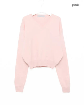 Colorful V-neck knit