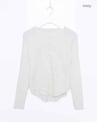 Two-way layered cardigan