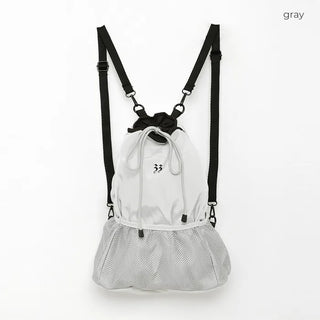 (Unisex) Mesh Pocket Nylon Backpack