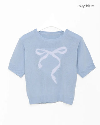Ribbon Half-Sleeve Knit