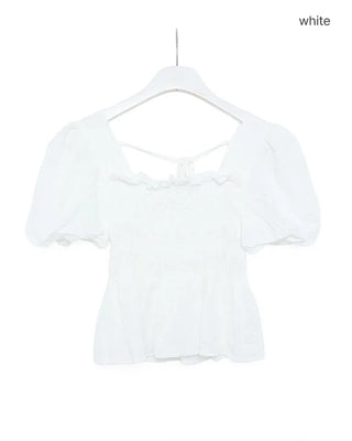 Smocking Shirring Blouse