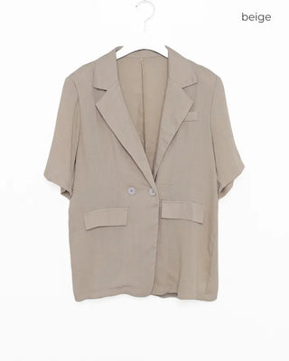 Simple jacket and slacks set