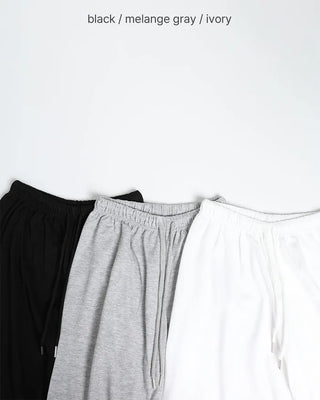 Basic drawstring waist sweatpants