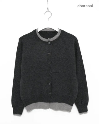 Double-breasted round cardigan