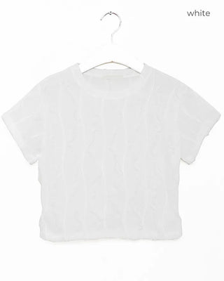 Lace cropped T