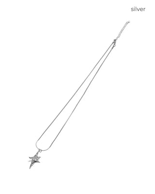 Cubic Star Silver Necklace