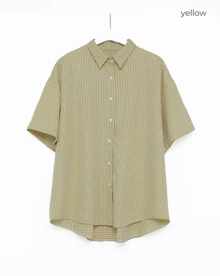 Checkered Overfit Short-Sleeve Shirt