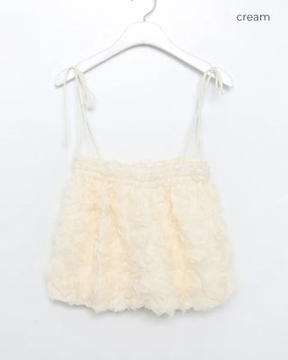 Flower sleeveless blouse