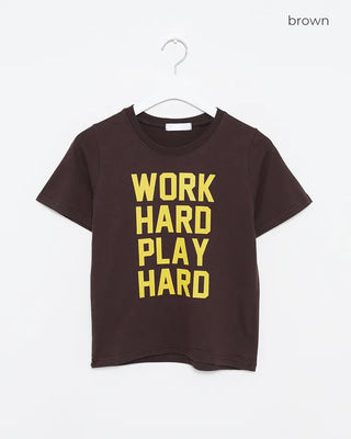 WORK Lettering Short-Sleeved T-Shirt