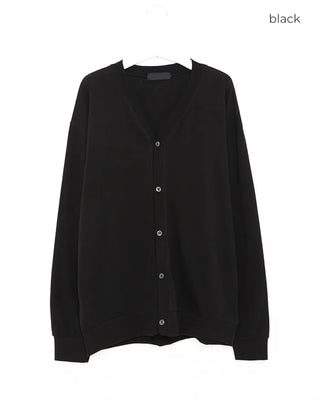 V-neck knit cardigan