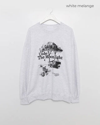 Wood print oversized sweatshirt