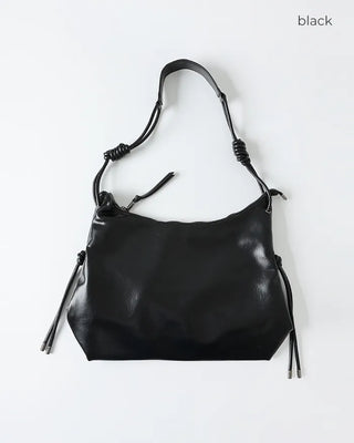 Leather Twist Shoulder Bag