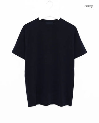 Round short-sleeved knit t-shirt