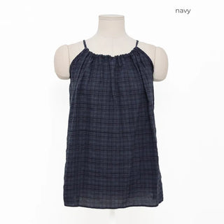 Checked Shirred Camisole