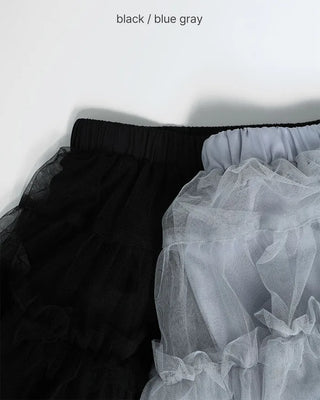 Lace tiered mini skirt