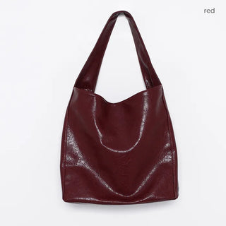 Faux leather shoulder bag