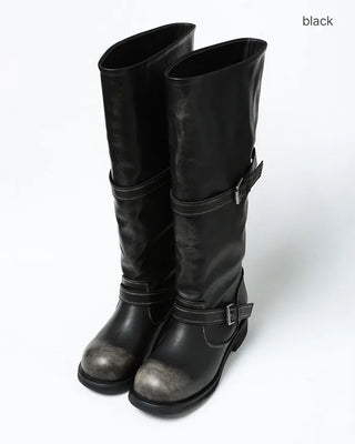 Buckle Point Mid-Calf Boots