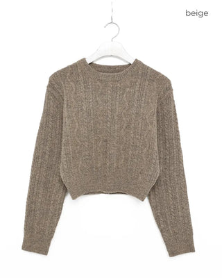 Cropped round knit
