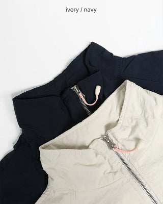 Nylon half-zip sweatshirt
