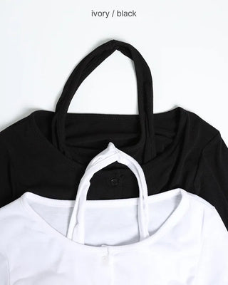 Halter neck layered cardigan