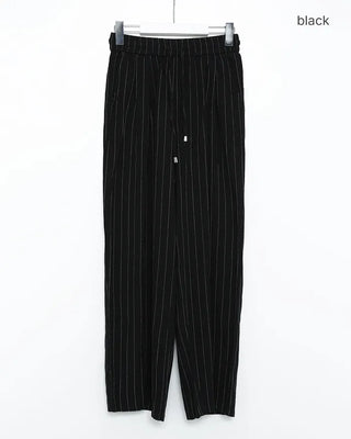 Pinstripe Linen Viscose Easy Pants