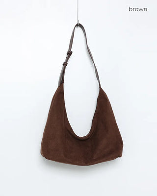Suede shoulder bag