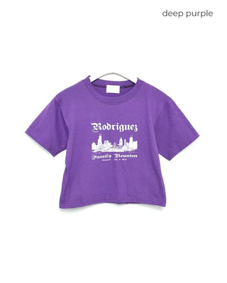 Chicago print cropped short-sleeve t-shirt