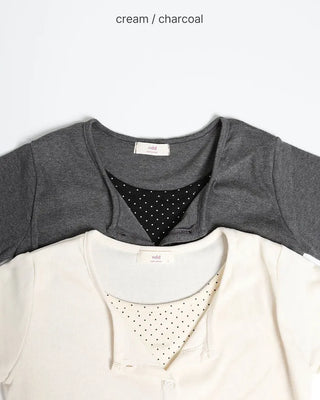 Dot Layered Half Cardigan