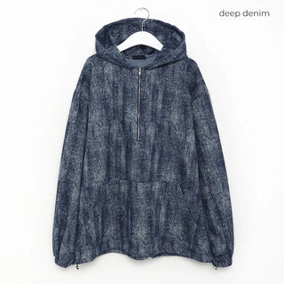 (Unisex) Washed Denim Anorak