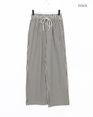 Simple striped banding pants
