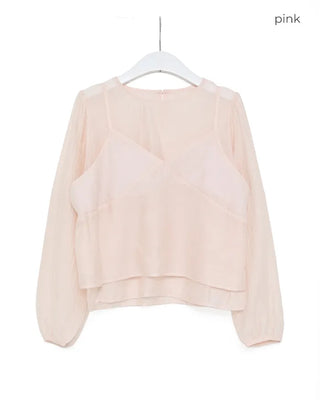 Camisole bustier and blouse set