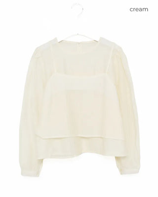 Bustier blouse layered set