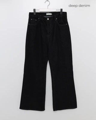 Flared selvedge denim pants