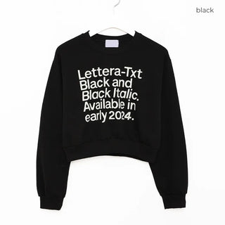 Lettering Cropped Sweatshirt