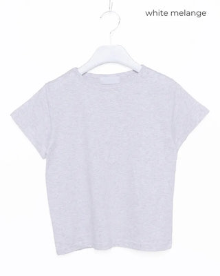 Modal cropped short-sleeved T-shirt