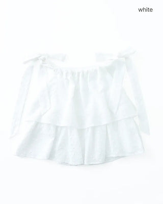 (ORIGINAL) Eyelet Tiered Ribbon Sleeveless Dress