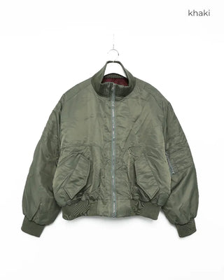 Stand-up neck flap unique pocket bomber jumper