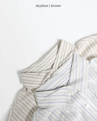 Striped loose-fit shirt