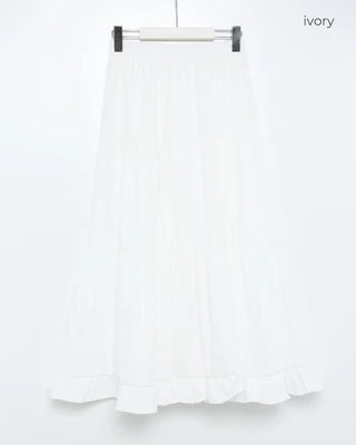 Can-can frill long skirt