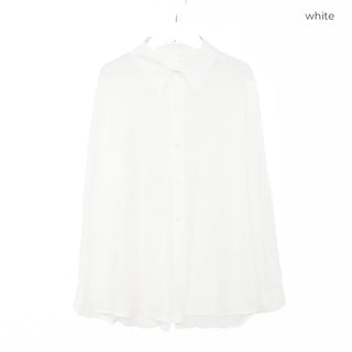 Back button sheer shirt