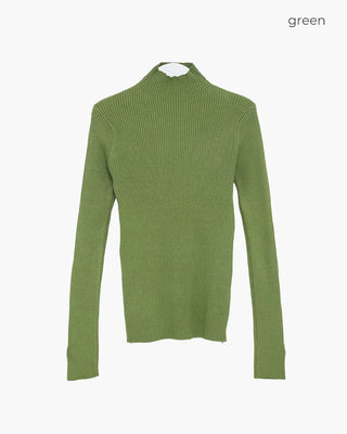 Half-neck long-sleeve T-shirt