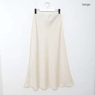 Satin long skirt
