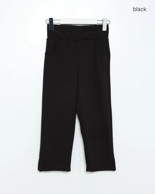 Slit Slim Capri Pants