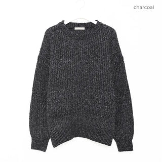 (Unisex) Melange Natural Round Knit